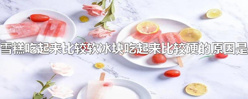 雪糕吃起来比较软冰块吃起来比较硬的原因是啥(解析冰块和雪糕有什么区别)(1) 雪糕吃起来比较软冰块吃起来比较硬的原因是啥(解析冰块和雪糕有什么区别)(1)