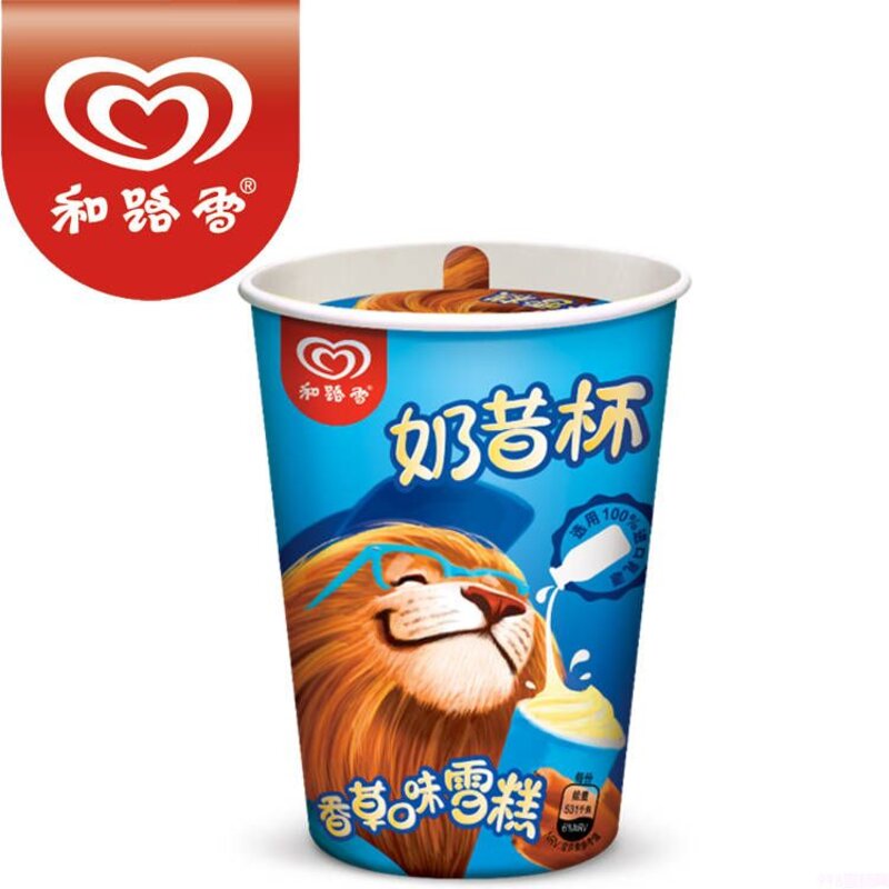 和路雪麦酷狮奶昔杯雪糕批发香草味 90g 24支